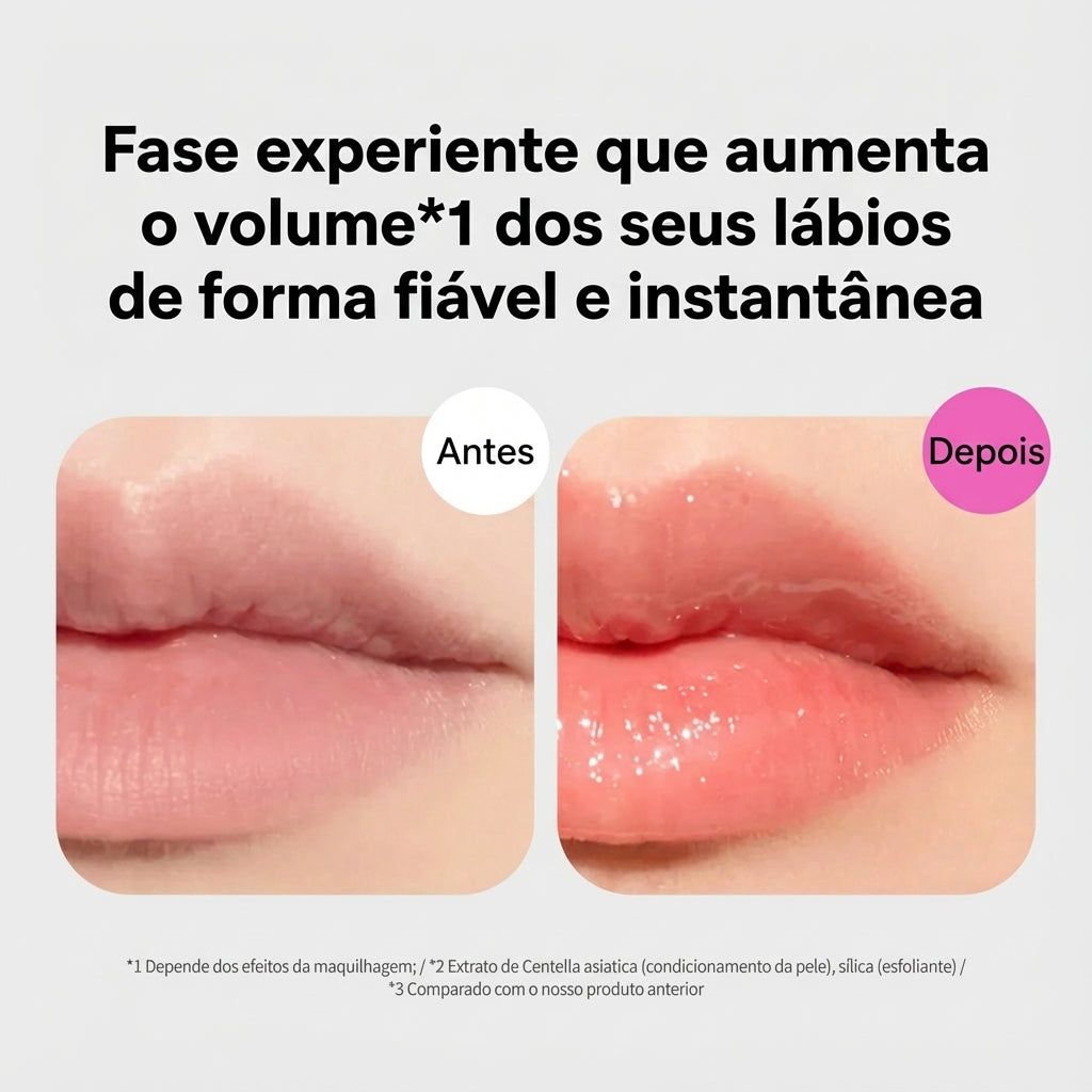 Volume Instantâneo para Lábios Visivelmente Maiores